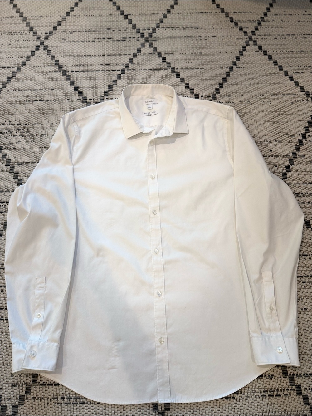 Calvin Klein White Men's Button-Down Dress Shirt